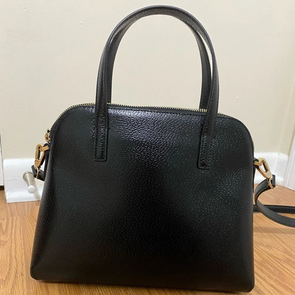 kate spade Black and Cream Bow dome bag